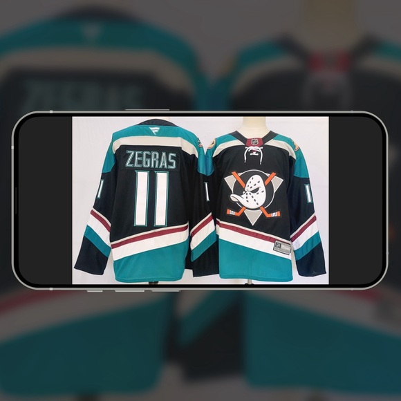 NHL Anaheim Ducks Trevor Zegras Men‘s Fanatics Alternate Breakaway Jersey - Picture 1 of 2